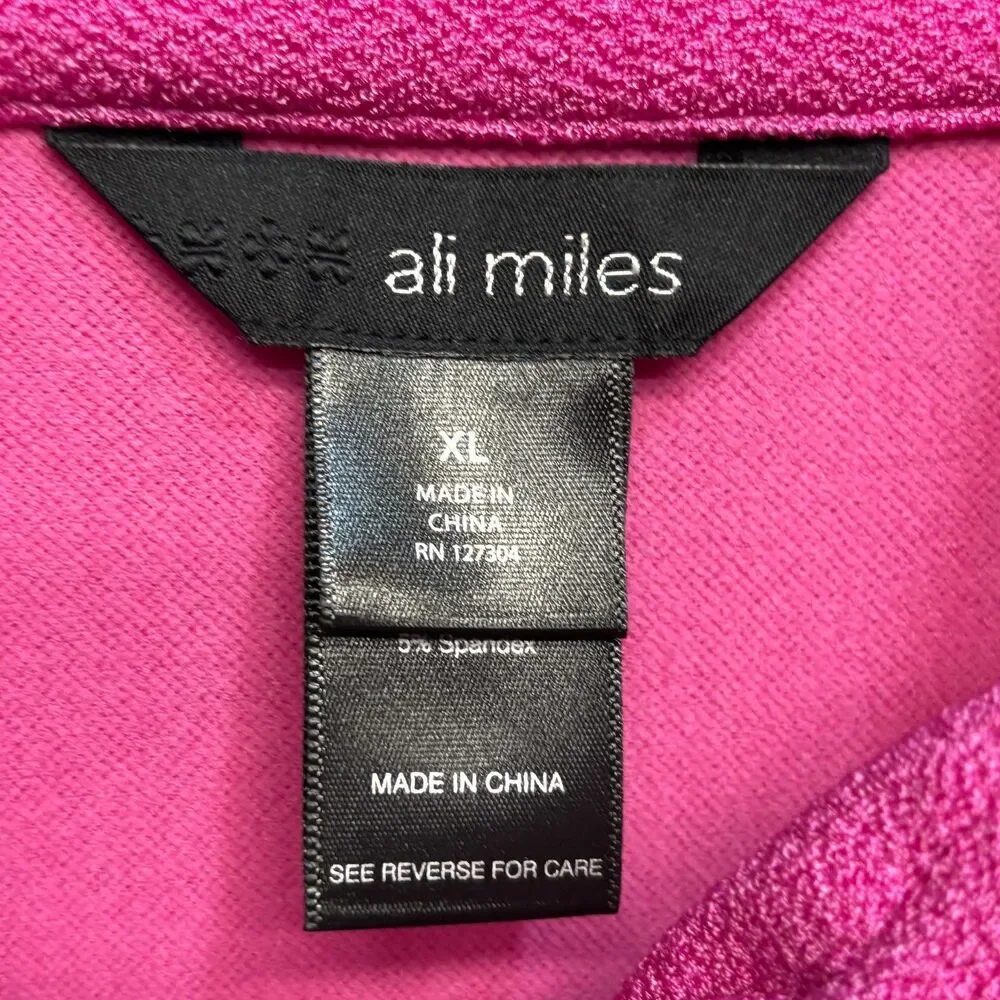 Ali Miles Women 3/4 Sleeve Blouse Top Shirt Size XL X-Large Pink D123 -22